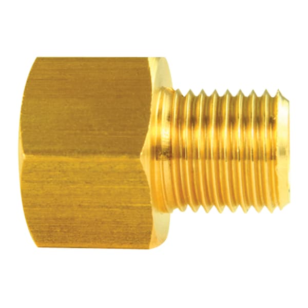 Adapter, Brass, Female(5/8-18 Invtd), Male(1/2-20 Invtd), 100/box